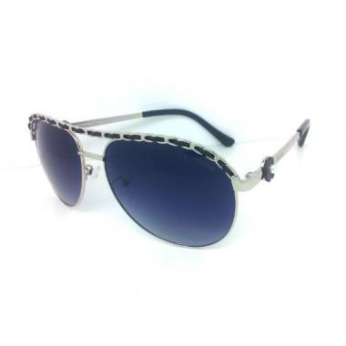 Chanel Blue High-grade Metal Sunglasses Replica