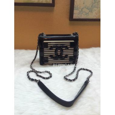 Replica Chanel Camera New Arrival Black Genuine Leather Cross Body Bag