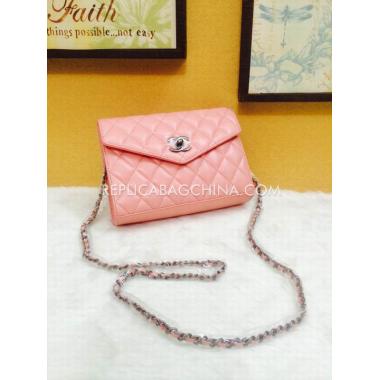 Cheap Chanel Leather Cross Body Bag  Flap New Arrival Pink