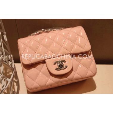 Chanel Handbag Mini Pink  Flap Patent Leather