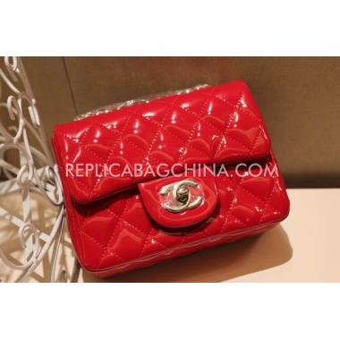 Chanel Calfskin Handbag  Flap Mini Red