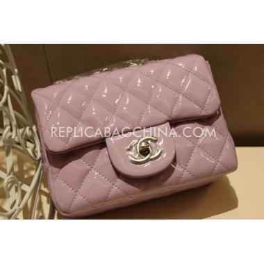 Chanel Calfskin Handbag  Flap Mini Pink