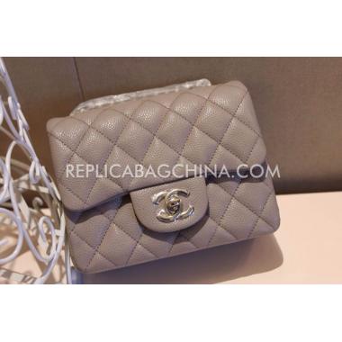 Chanel Handbag  Flap Patent Leather Mini Coffee