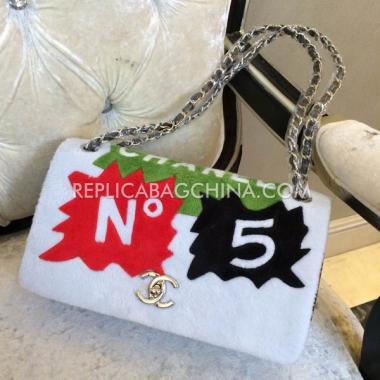 Chanel  Flap New Arrival White Genuine Leather Handbag