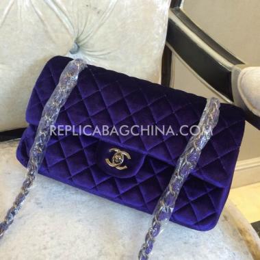 Chanel New Arrival Blue Leather  Flap Shoulder Bag