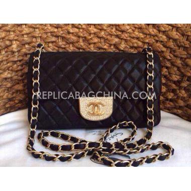 Chanel Shoulder Bag Genuine Leather New Arrival Black  Flap