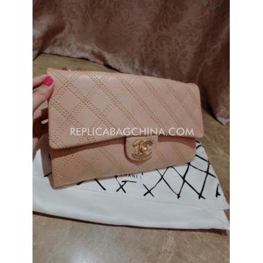 Chanel Leather Shoulder Bag 2024 New Arrival Pink  Flap Replica