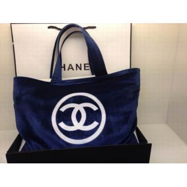 Chanel Velvet Handbag Blue