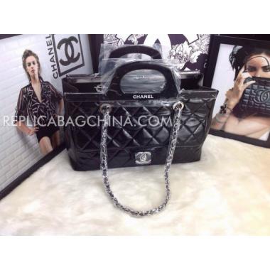 Replica Chanel Calfskin New Arrival Black Handbag Totes