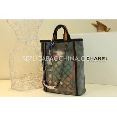 Chanel Canvas New Arrival Grey Handbag Shopping Bag