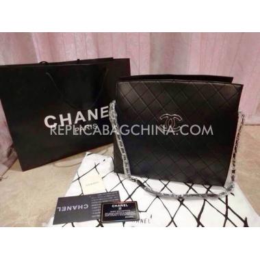 Chanel Lattice Pattern Double C Black Lambskin Handbag