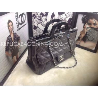 Chanel Brown Handbag Leather Replica