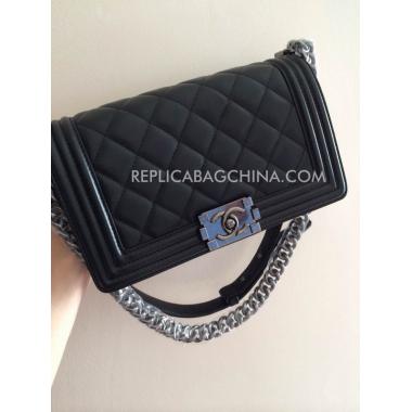 Replica Chanel 2way Calfskin Black Handbag