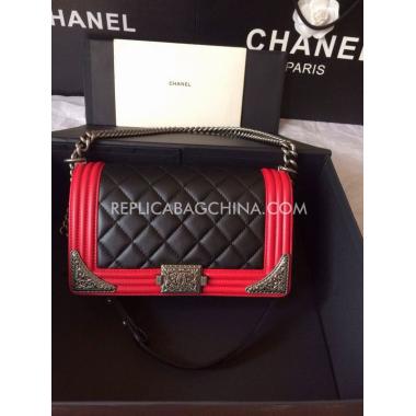 Chanel  Black Le Boy Shoulder Bag Calfskin