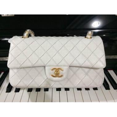 Replica Chanel New Arrival White Lambskin Le Boy Handbag