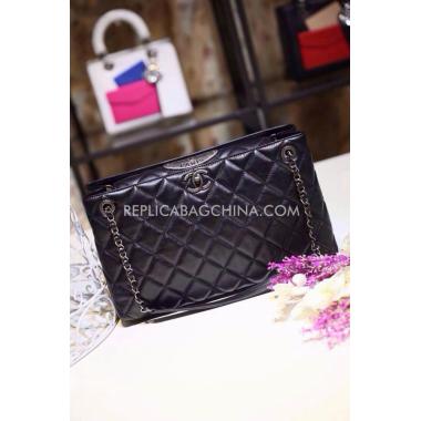 Chanel Handbag Calfskin Le Boy Black