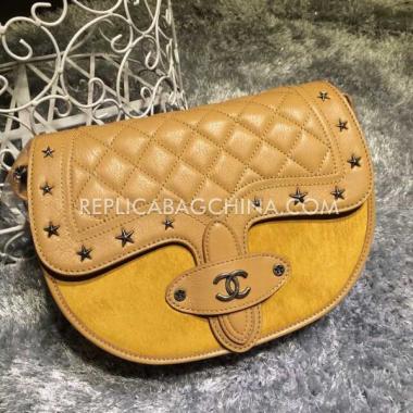 Replica Chanel Yellow Paris Dallas Handbag Leather