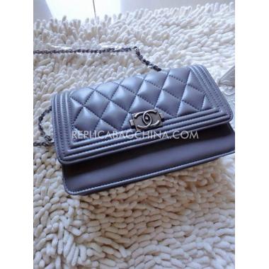 Cheap Chanel Wallet Purse Blue Genuine Leather