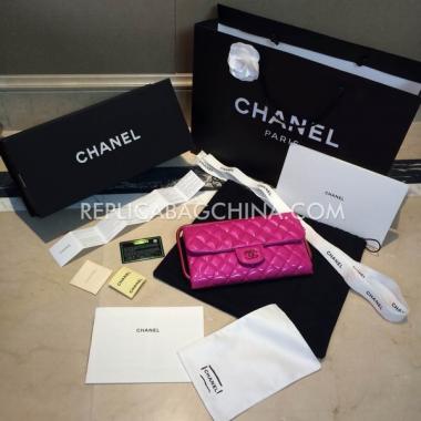 Replica Chanel Leather Purse  Red Wallet