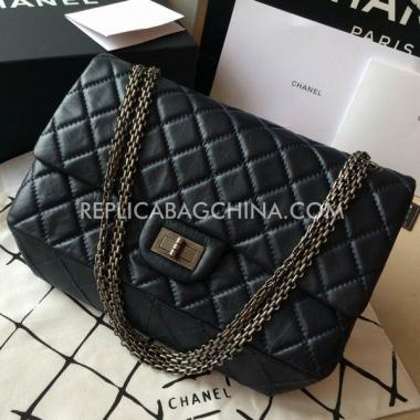 Cheap Chanel Handbag Reissue 2.55 Black Leather