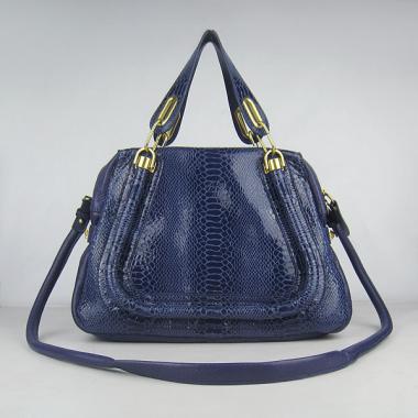 Chloe  50895 Ladies Snake Leather Blue