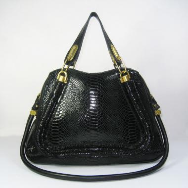 Cheap Chloe  50895 Ladies Snake Leather Black Handbag