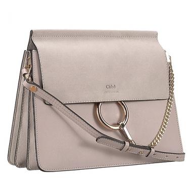 Cheap Chloe Faye Grey Shoulder Bag