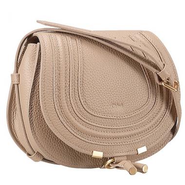 Chloe Marcie Flap Small Shoulder Bag Light Grey