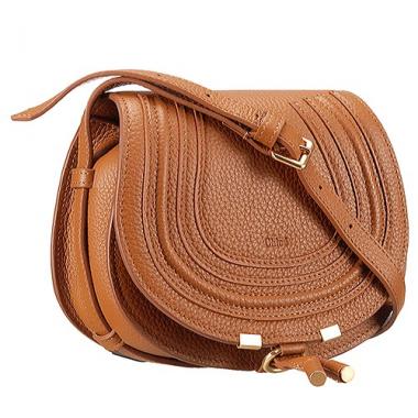 Chloe Marcie Flap Small Shoulder Bag Tan