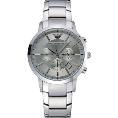 Emporio Armani  Chronograph Silver Dial Stainless Steel Bracelet  622344 Replica