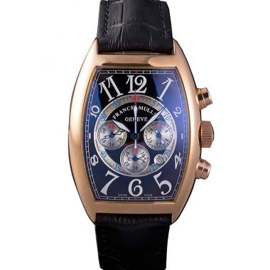 Franck Muller Casablanca White Dial Numbers Rose Gold Bezel 80304