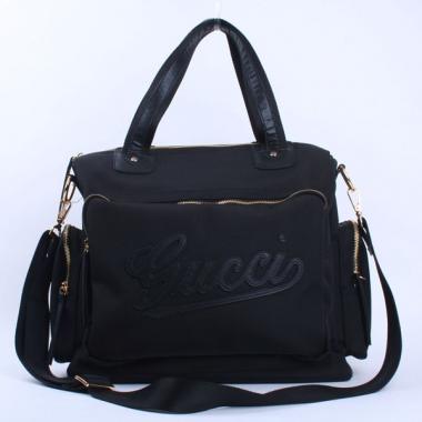 Gucci Tote bags 10801 Black Canvas 2way