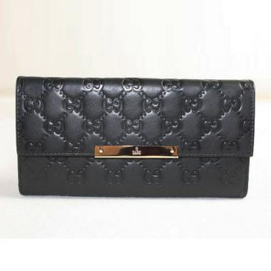 Gucci Wallet 112715 Black Cow Leather Wallet