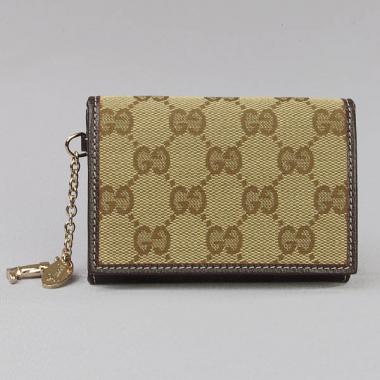 Gucci Wallet 154178 Coffee Canvas Small Wallet Replica