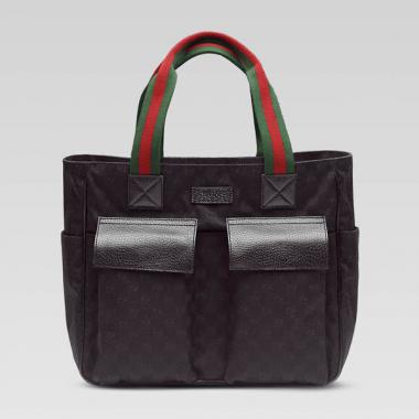 Gucci Tote bags 161836 Black Canvas HandBags Replica