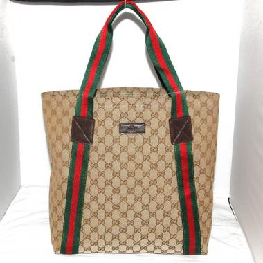 Gucci Tote bags 189669 Khaki Canvas Medium Bag Replica