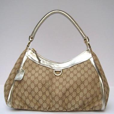 Gucci Hobo bags 189833 Silver Canvas Large Bag