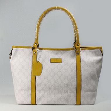 Cheap Gucci Tote bags 197954 White Canvas Ladies Bag