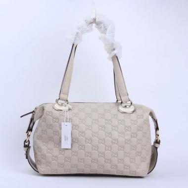 Cheap Gucci  Handle bags 203526 Beige Cow Leather HandBags