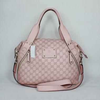 Gucci  Handle bags 211105 Pink Cow Leather HandBags Replica