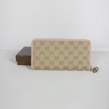 Cheap Gucci Wallet 233025 Pink Canvas Wallet