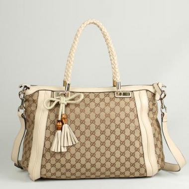 Quality Gucci Tote bags 269946 Khaki Canvas Large Bag