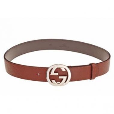 Gucci Belt with Interlocking G Buckle Brown