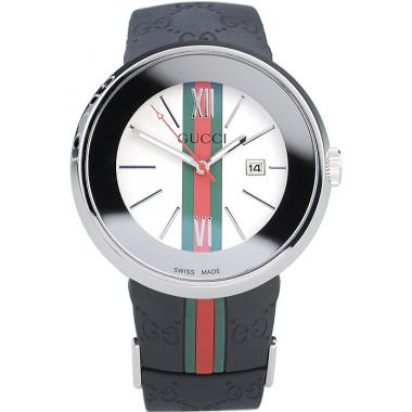 Gucci Black Rubber Band White Round Dial 2165-299 Replica