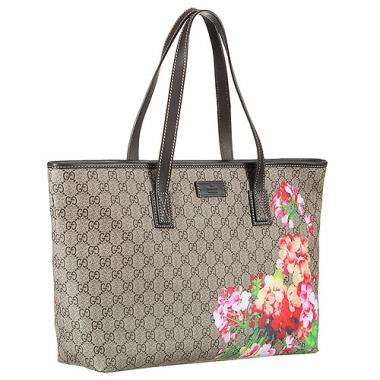 Gucci GG Supreme Canvas Blooms Pink Print Tote  18926930