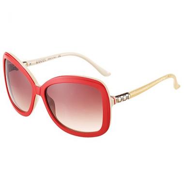 Gucci Guccissima Pattern Red Frame Sunglasses 308085