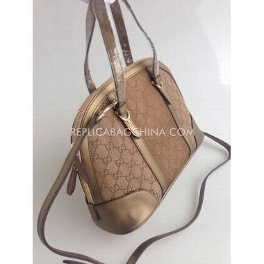 Gucci Brown Calfskin Handbag Cross Body Bag Replica