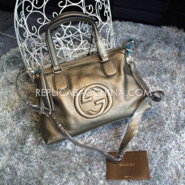 Cheap Gucci Calfskin Handbag Coffee