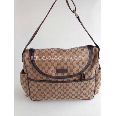 Gucci Cross Body Bag Brown Calfskin Handbag