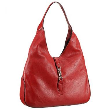 Gucci Jackie Soft Leather Hobo Red